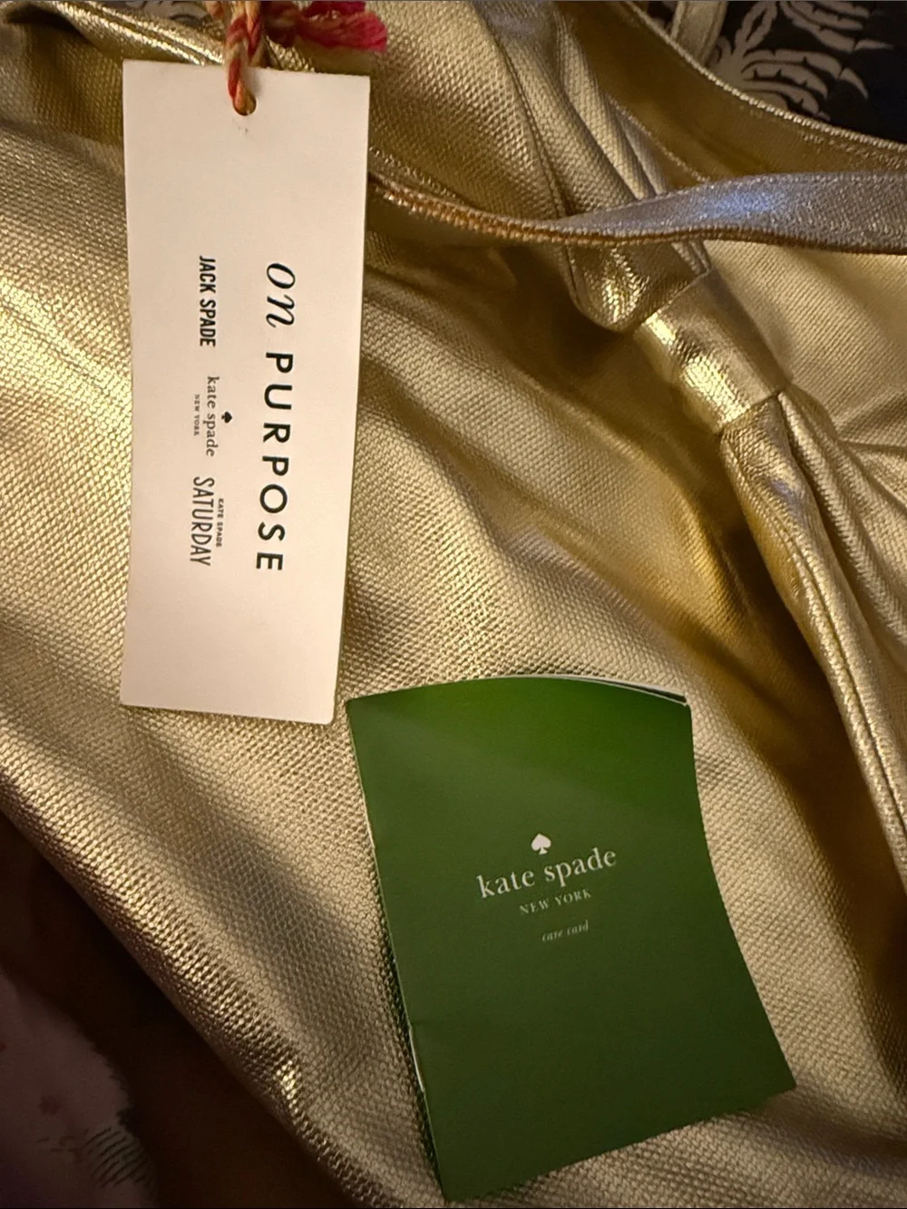 kate spade Metallic Gold Bow Tote